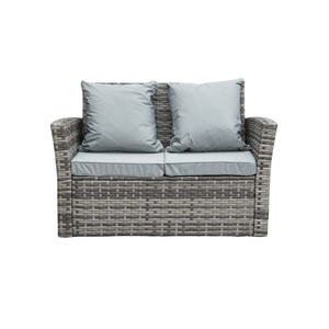 4 chỗ ngồi <span class=keywords><strong>wicker</strong></span> đồ nội thất sân vườn đồ gỗ ngoài trời mây sofa và Bàn cà phê thiết lập thanh lịch sử dụng cho Patio căn hộ ban công phòng tập thể dục - Product Image 6