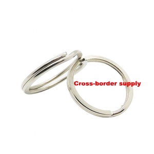 Anneaux de clés ronds fendus EWANG en vrac pour l'artisanat, anneaux de clés plats en métal pour porte-clés - Product Image 1