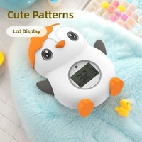 Thermomètre de bain pour enfants en forme de pingouin avec écran LCD, jouet thermomètre de bain flottant pour bébé