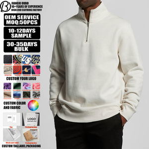 Custom Logo <strong>Quarter</strong> <strong>Zip</strong> for Men Heavy Weight 1/4 <strong>Zip</strong> up Pullover Digital Printing Solid Color Fleece Inside <strong>Jumper</strong> - Product Image 1