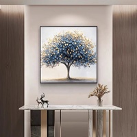 Peintures en grès artisanales en gros - Texture d'arbre à argent abstrait (Décoration intérieure)