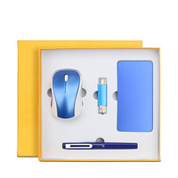 Coffret cadeau de bureau pour femmes et hommes, bouteille d'eau avec affichage de la température + batterie externe + stylo + clés USB