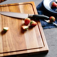 Planche à découper en bois de cuisine Planches à découper en bois d'acacia avec poignée Planche à légumes fruits et fromage
