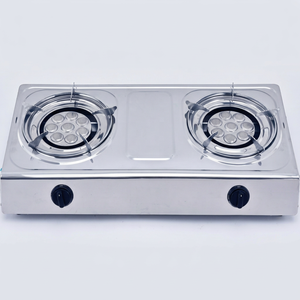 Estufa de Gas de Dos Quemadores, Acero Inoxidable, Portátil, Control por Perillas, Encendido Piezoeléctrico, Uso en Hoteles, Clase A, Apagado Automático, Fácil de Limpiar - Product Image 1