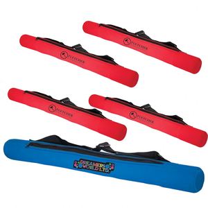 6 Can Cooler Sleeve - Neoprene Insulated 6-Pack Cooler Sling Tube with Adjustable Shoulder Strap - Product Image 1