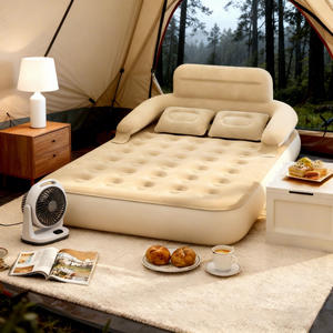 Colchón Inflable Extra Grande Tamaño Queen con Almohada Integrada, Plegable, Multifuncional, para Dormitorio, Suelo, Camping al Aire Libre - Product Image 1