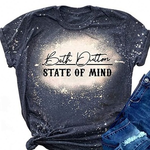 Venta al por mayor de secado rápido sólido de punto Bleach Camisetas Logotipo de impresión de transferencia de calor en blanco Camiseta de manga corta para hombres - Product Image 3