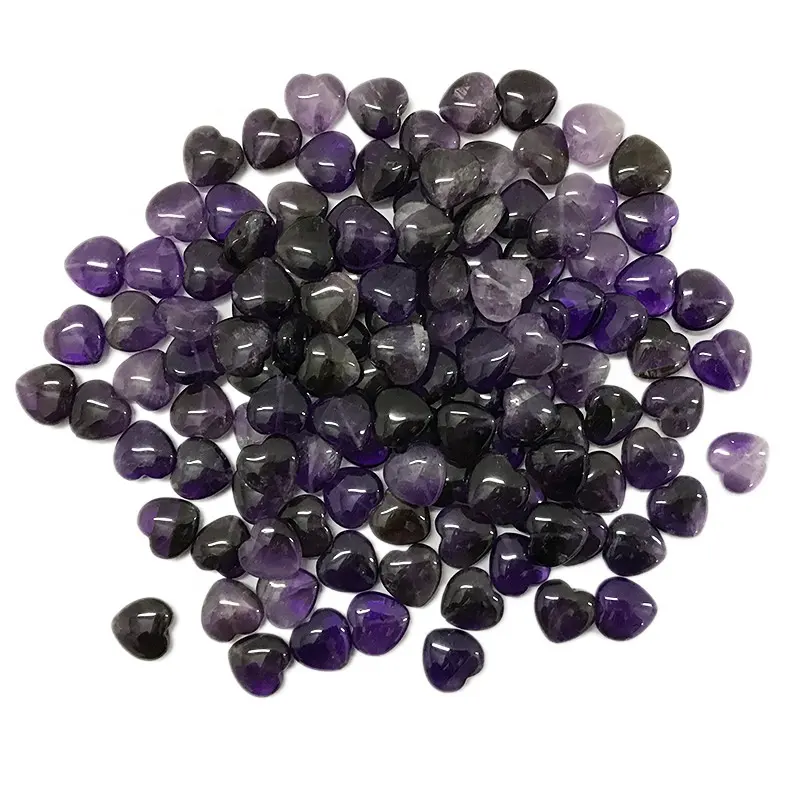 Stein herzen Perlen mit Loch natürliche Amethyst herzen Schmucksteine