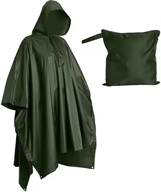 معطف واقي من المطر خفيف الوزن قابل لإعادة الاستخدام للمسير الخارجي عالي الجودة ومضاد للمياه