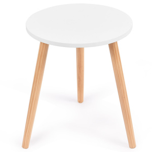 Table d'appoint ronde Db Modern Farmhouse, 16 pouces, cadre en métal blanc, plateau en marbre, table basse pour salon - Product Image 1