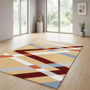 Premium Woven PP Modern Carpet <b>Roll</b> Heavy Duty Living Room Floor <b>Mat</b> Geometric Pattern Stain Resistant Indoor Flooring for Hotel - Product Image 2