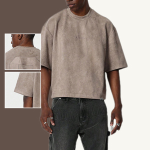 T-shirt Vintage Lavata Personalizzabile da Produttore, in Cotone 280GSM, Vestibilità Boxy, Taglio Corto, Pesante, Vuota, con Opzioni Grafiche - Product Image 4