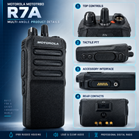 Radio portable numérique Motorola R7a MOTOTRBO VHF UHF 400 527 MHz sans clavier, talkie-walkie IP66 IP68 pour entreprise, entrepôt, équipe
