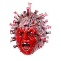Nouveau Masque en Latex Anti-Épidémie, Accessoire Promotionnel pour Halloween, Cosplay, Soirée Dansante, Taille Unique, Chine
