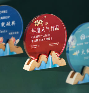 مخصص الراقية الطباعة الملونة والنقش الحدث تذكارية خشبية الكريستال الكأس - Product Image 5