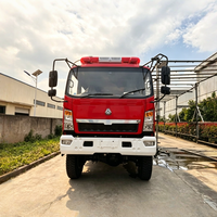 Nouveau camion de pompiers diesel HOWO RHD 4X2 avec système de pompe haute pression et réservoir d'eau et de mousse de plus de 10 tonnes, norme d'émission Euro 5