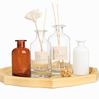 Fabricants OEM de parfums d'ambiance sur mesure – Diffuseur de parfum à bâtonnets floraux en verre de 500 ml pour huiles essentielles et aromathérapie