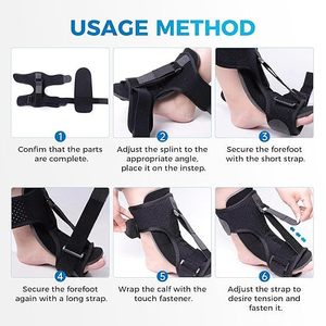 Orthèse de pied tombant sur mesure, taille unique, support réglable pour le soin de la cheville et du pied - Product Image 5