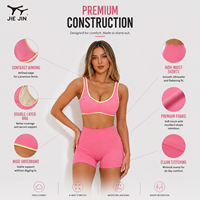 Ensemble de yoga et de fitness JIEJIN de haute qualité, extensible, respirant, pour la gym, le pilates et les entraînements, taille haute