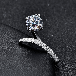 <span class=keywords><strong>Anillo</strong></span> <span class=keywords><strong>de</strong></span> Moissanita ATTA GEMS que Pasa la Prueba del Diamante, Plata <span class=keywords><strong>de</strong></span> Ley 925, Corte Redondo Excelente, 1 Quilate, Color D, Joyería <span class=keywords><strong>de</strong></span> Boda - Product Image 5