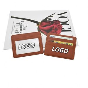 X418 Hot Sale Creative Transparent Window <b>Card</b> Holder Id Holder Large Capacity Pu Leather <b>Card</b> Holder With Custom Logo - Product Image 3