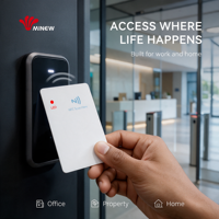 Kartu Pelacak Lokasi Pintar NFC Kontrol Akses Jarak Jauh BLE 5.3 NRF52 13.56MHz PVC Tahan Air IP67 1.3mm Ultra-Tipis 2 Tahun