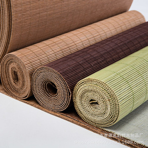 เสื่อชาไม้ไผ่ทรงสี่เหลี่ยมผืนผ้า สีธรรมชาติ ขนาด 30 ม. x 1.5 ม. ลายแบบตะวันออก สำหรับพิธีชงชา ผลิตจากอันจิ - Product Image 1