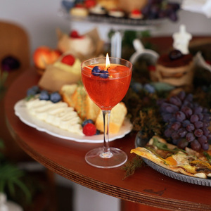 Bougie parfumée style cocktail <span class=keywords><strong>Aperol</strong></span> <span class=keywords><strong>Spritz</strong></span> à la myrtille, 300g, en <span class=keywords><strong>verre</strong></span>, en cire de gelée, pour la vente en gros et l'approvisionnement en boutique - Product Image 3