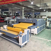 Machine de laminage à plat automatique grand format pour tissus, adhésifs thermofusibles, composés à base d'eau et de solvants, pour composites en mousse