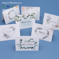 Cartes de vœux aquarelle aux motifs variés, meilleurs vœux, remerciements, mini-notes florales pliées, ensemble de papeterie en gros