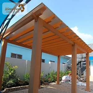 Intérieur de plage, couleur bois, résistante, extérieur composite wpc, pergola cabanas - Product Image 5