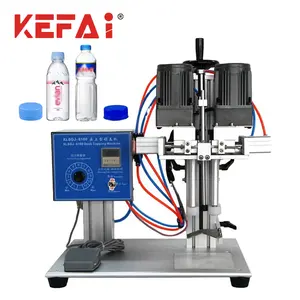 KEFAI Machine de capsulage à vis pour bouteilles d'eau minérale PET de bureau Machine de verrouillage multifonctionnelle pour bouchage de bouteilles