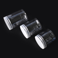 Ventes en gros de pots en plastique transparent PET pour crème et lotion avec bouchon à vis 50 ml/100 ml Logo personnalisé pour les soins de la peau Stockage alimentaire