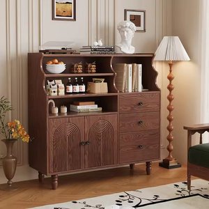 Meuble de rangement ouvert en bois massif de frêne, grand format, écologique et moderne, pour salon, meuble mural - Product Image 1