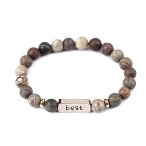 สร้อยข้อมือหินธรรมชาติทำมือคุณภาพสูง ผลิตภัณฑ์ใหม่ สร้อยข้อมือมิตรภาพที่ดีที่สุดตลอดกาล 4 แบบทันสมัย - Product Image 2