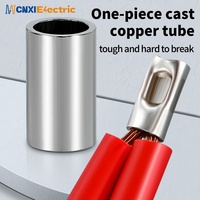 CNXI PNT série étamé T2 Tube de cuivre cosses de fil électrique épissure parallèle connecteurs bout à bout bornes non isolées pour Marine