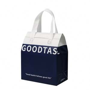 กระเป๋าเก็บความเย็นแบบพกพา  วัสดุผ้าไม่ทอเคลือบฟอยล์สีเงิน  สำหรับใส่กลับบ้าน  กันน้ำ  เก็บอุณหภูมิได้ดี  ขนาดเล็ก  พร้อมโลโก้สั่งทำพิเศษ - Product Image 6