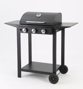 Barbecue à gaz moderne et luxueux en acier à 3 brûleurs avec finition thermolaquée, chariot et allumage piézoélectrique - Product Image 1
