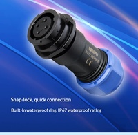 Connecteur à verrouillage rapide à baïonnette pour écran LED de location Weipu SY1710 1711 1712, en nylon, étanche IP67, prise circulaire aviation 2-10 broches