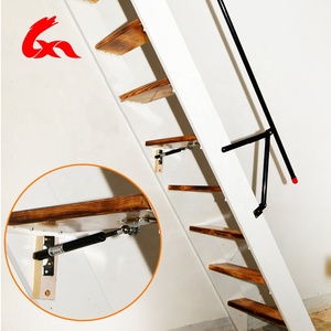 <span class=keywords><strong>Escalier</strong></span> télescopique mural intégral, échelle invisible extensible, échelle murale pliante verticale, nouvelle échelle intérieure pour penthouse - Product Image 3