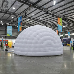 Cabina Fotografica Gonfiabile Gigante a Forma di Igloo, Tenda Igloo Aperta Bianca, Sfondo Gonfiabile a Tema Casa sulla Neve per Natale/Invernale <span class=keywords><strong>Wonderland</strong></span> - Product Image 3