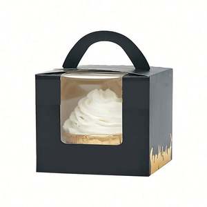 Fabricant d'emballages alimentaires, boîtes à gâteaux noires personnalisées - Product Image 3