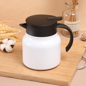 Tetera aislada personalizada de acero inoxidable de 800ml y <span class=keywords><strong>1000ml</strong></span>, termo de café al vacío de doble pared con infusor y mango - Product Image 6