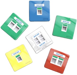 Câble réseau RJ45 86 plaque frontale murale Standard adaptée à la <span class=keywords><strong>prise</strong></span> keystone plaque frontale couleur câble Lan 1 Port 2 4 ports - Product Image 2