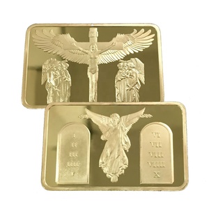 Religioso oro placcato monete metallo ferro ottone gettone dieci comandamenti ultima cena moneta di gesù per souvenir - Product Image 5