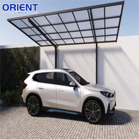 6x6m voiture auvent hangar Garage voiture Port ensemble métal aluminium voiture Parking Polycarbonate Double abri de voiture