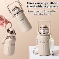 Bouteille isotherme portable de haute qualité, grande capacité, écologique, pour voyage en extérieur, avec affichage de la température, maintien au chaud de 6 à 12 heures, couvercle en acier inoxydable