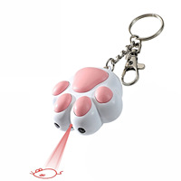 Jouet pour chat écologique, mignon, stylo laser, porte-clés infrarouge, lumière laser, rechargeable par USB, trois-en-un