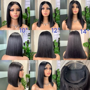 SDD 5x5 Bob <b>Wig</b> Vietnam Bone Straight 100% <b>Human</b> Hair Closure Glueless Short Bob <b>Wig</b> - Product Image 2