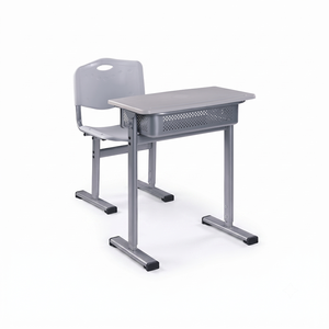 SONGYE Juego de Escritorio y Silla Metálicos Modernos para Aula de Secundaria, Altura Ajustable, ST-0408A, Escritorio Individual para Estudiante con Altura Ajustable - Product Image 1